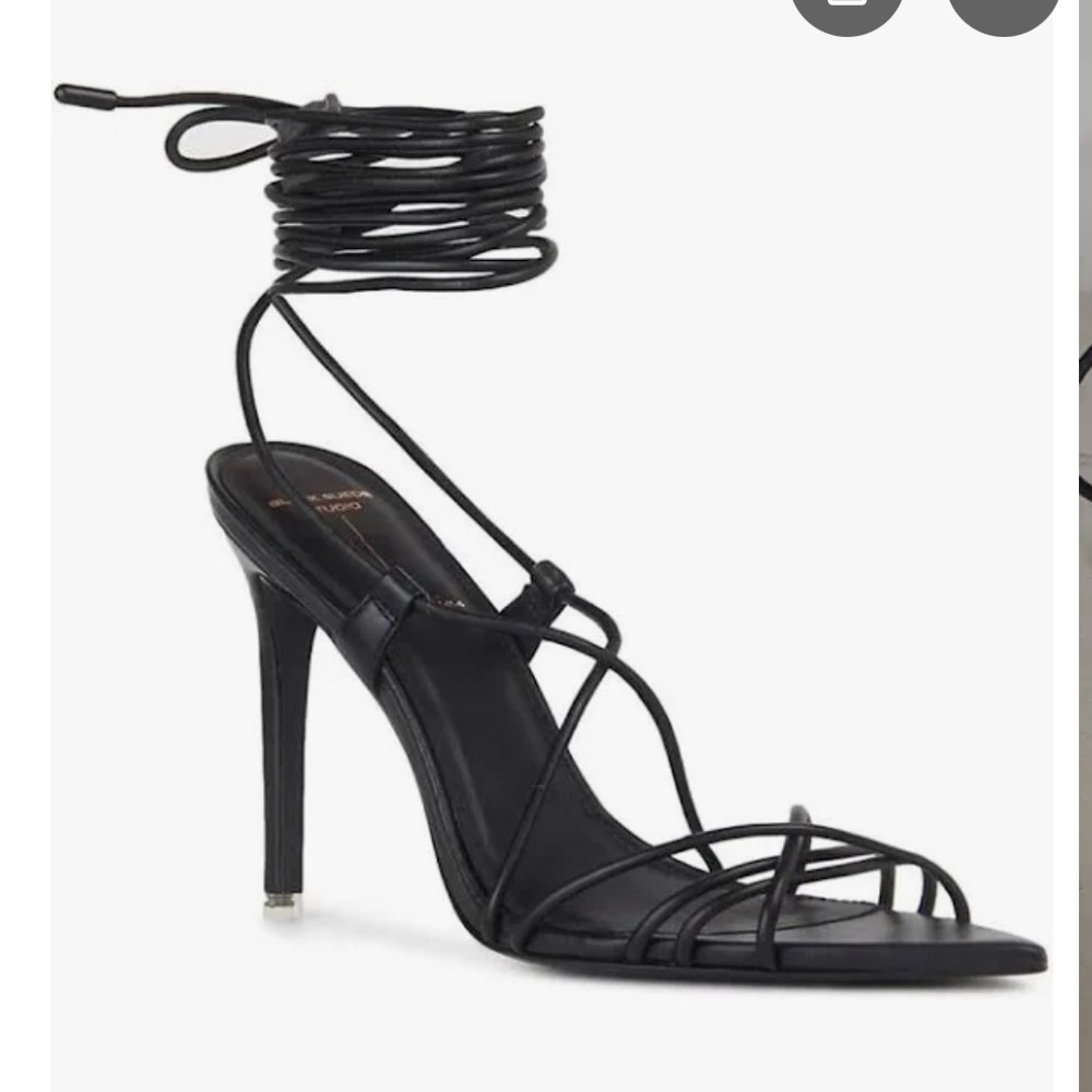 Leandra Black Suede Studios high heels